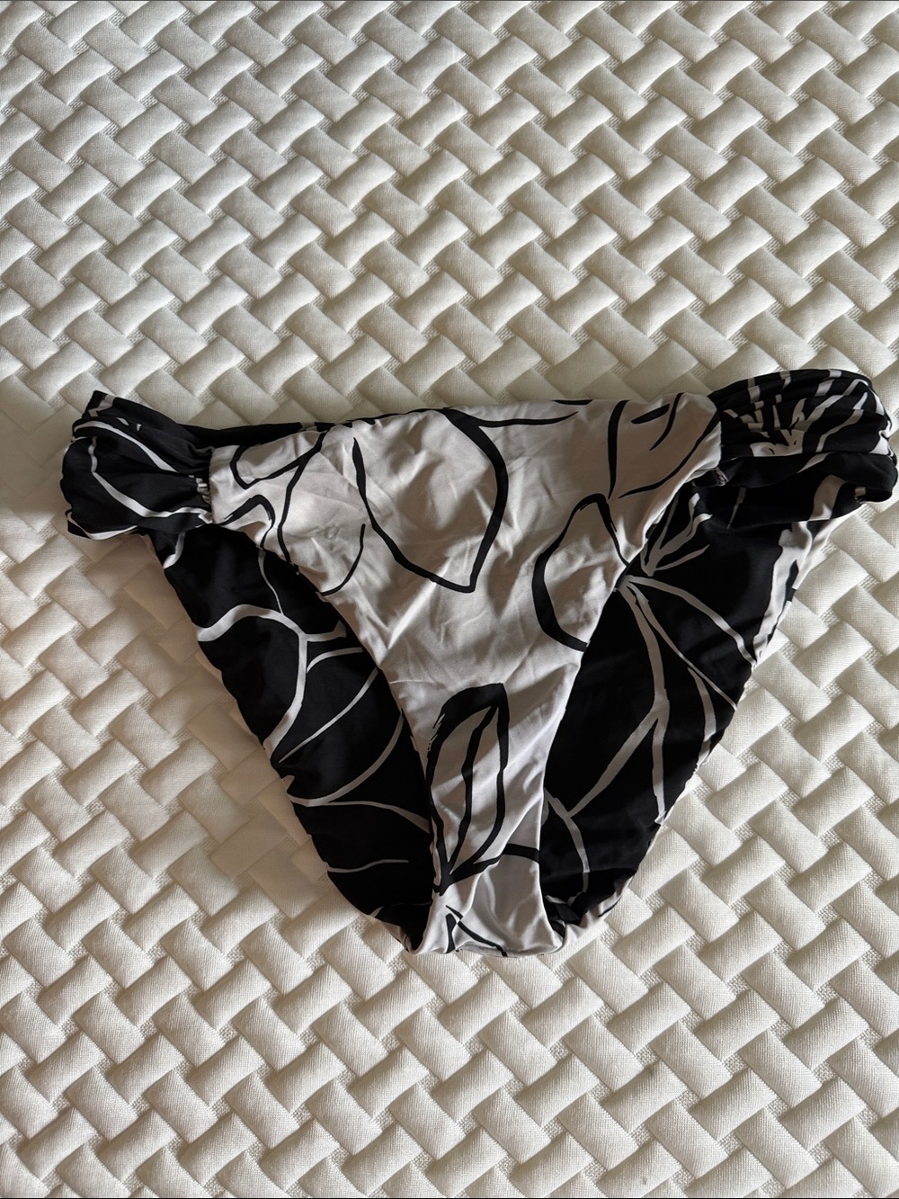 La Blanca Black and White Floral Bikini Bottoms